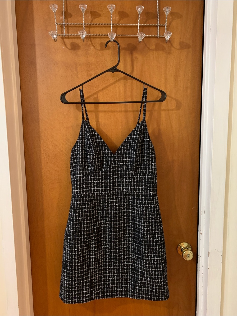 Abercrombie & Fitch Black and White Tweed Mini Dress